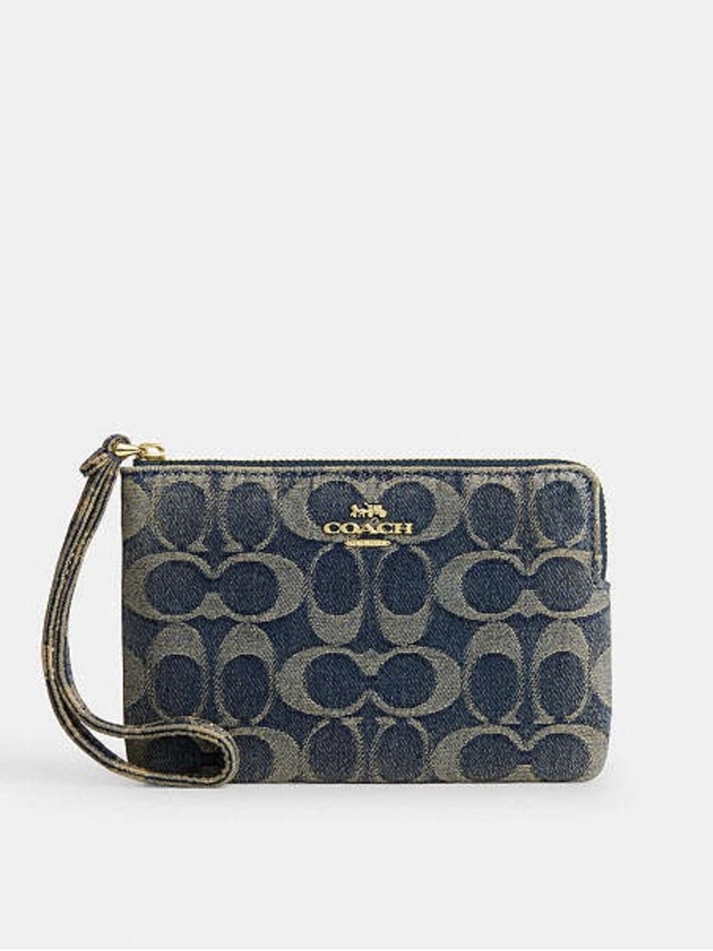Corner Zip Wristlet
In Signature Regenerative Cotton Denim